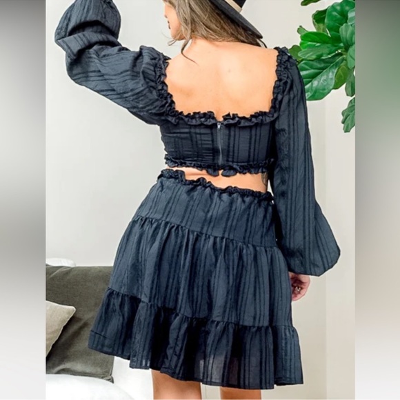 Ruffle Cut Out Mini Dress - Picture 3 of 3